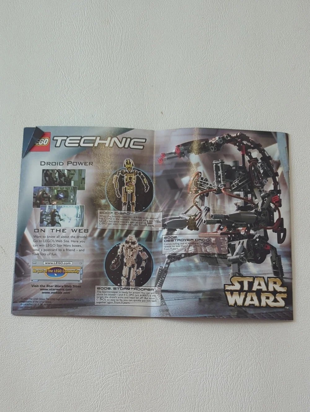 Vintage Star Wars Lego Set 7127 Imperial AT-ST Chewbacca Minifigure 2001 Manual
